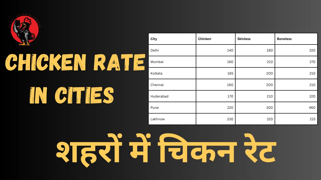 Chicken rate in Cities